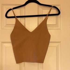 Ribbed Sweater Crop Cami